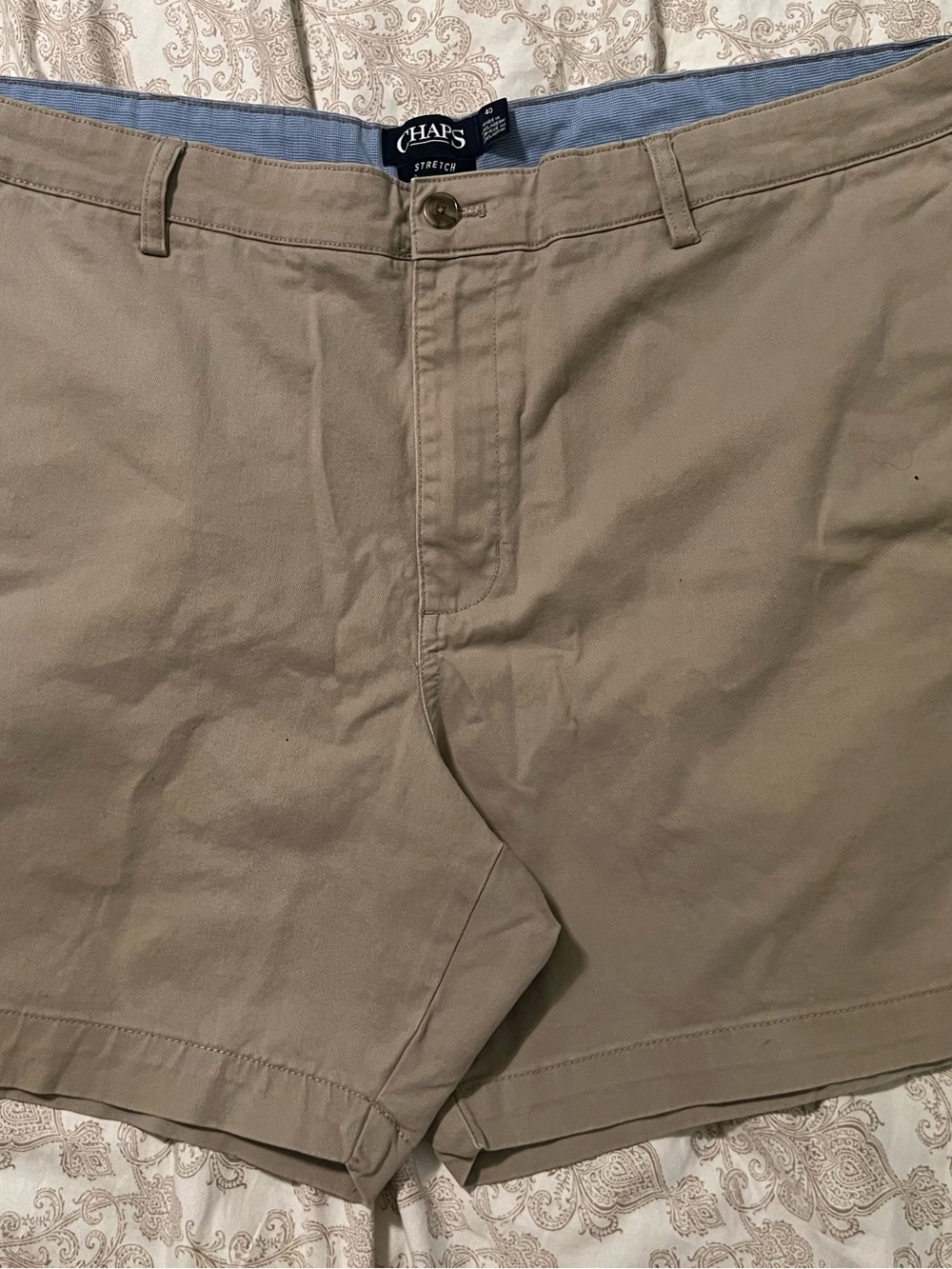 Chaps Men’s Khaki Flat-Front Shorts